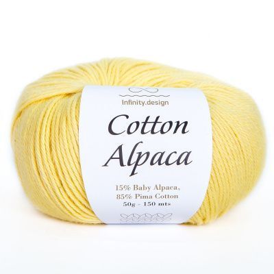 Infinity Cotton Alpaca ( 2112 YELLOW)  85% хлопок, 15 % беби альпака 50гр/150 м