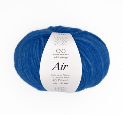 Infinity Design AIR (6046 ELECTRIC BLUE) 65% бэби альпака, 7% мериносовая шерсть, 28% полиамид 50 гр/150 м